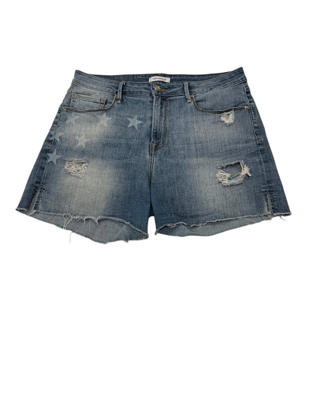 Good American Stars and Stripes Cut-off Denim Short, 31